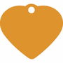 Placa identificativa para collar Imarc Heart Naranja