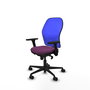 PIQUERAS Y CRESPO Silla de oficina Jorquera con mecanismo Sincro, Morado y Azul