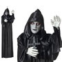 Atosa Figura Monje Colgante con Cruz, Capucha Negra y Luz LED en Ojos Rojos, 120 cm