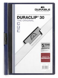 Dosier Clip Duraclip Pvc A4 2200 Pinza Metal 30H Azul Antracita (Set de 25)