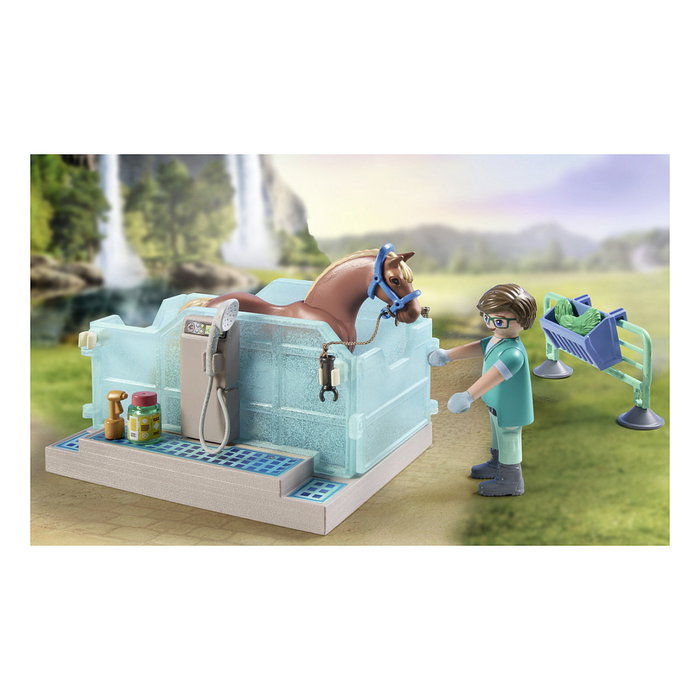 PLAYMOBIL 71352 Caballos de Waterfall - Juego de Reittherapie & Tierarztpraxis, 72 Piezas, Figura de Granja, Edad Recomendada 5-12 Años