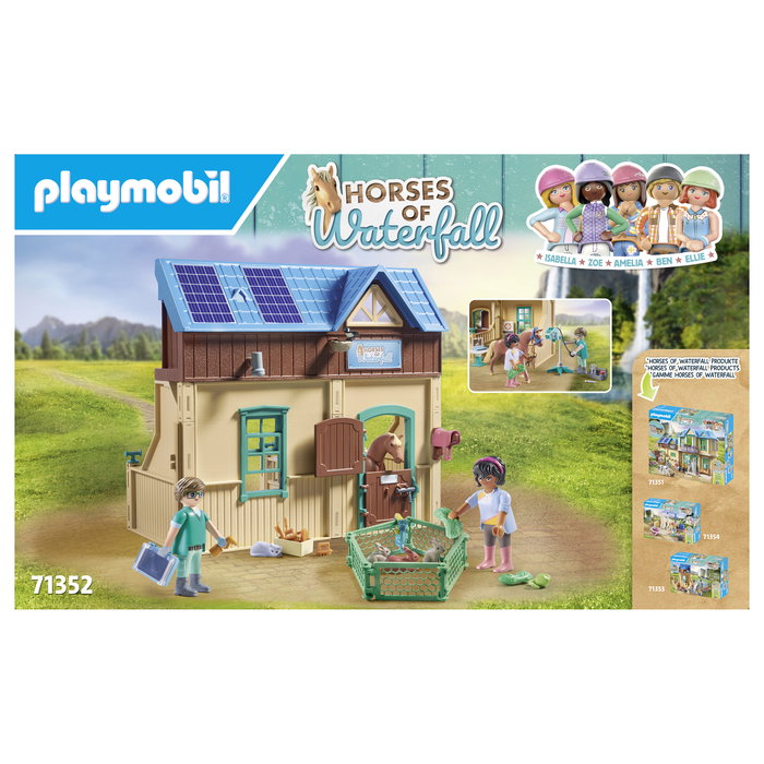 PLAYMOBIL 71352 Caballos de Waterfall - Juego de Reittherapie & Tierarztpraxis, 72 Piezas, Figura de Granja, Edad Recomendada 5-12 Años