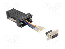 DeLOCK 67077 Adaptador D-Sub 9 Hembra a RJ12 Hembra Negro