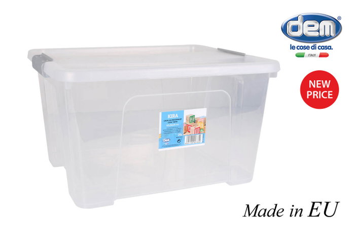 Dem Caja Almacenaje C/Tapa 25L "Kira" 42x36x25 cm (6 Unidades)