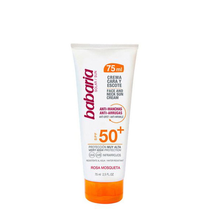 Babaria Fluido Solar Cara y Escote Anti-manchas SPF50+ 75 ml