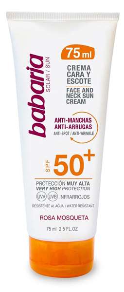 Babaria Fluido Solar Cara y Escote Anti-manchas SPF50+ 75 ml