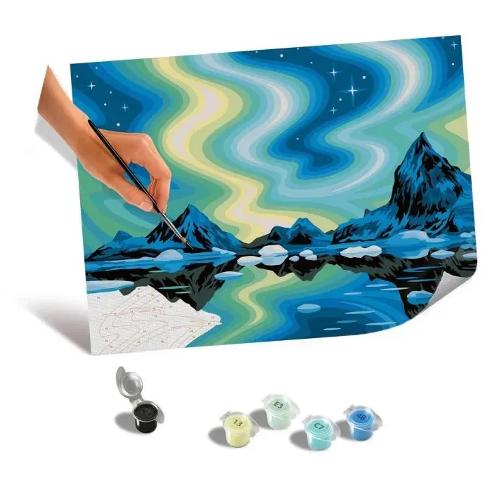 Ravensburger 23907 CreArt Lienzos 30x40 cm Auroras Boreales Pintura por Números Adulto Actividad Relajante y Creativa Edad 14