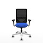 PIQUERAS Y CRESPO Silla de oficina Zulema con mecanismo Sincro, Azul y Negro