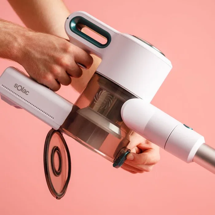 Solac Aspiradora Escoba 2 en 1 sin Cable AE2505 S94811400, 12000Pa, Filtro HEPA, Batería 55 Min, Blanco