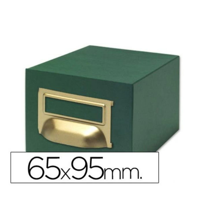 Liderpapel Fichero fichas tela verde 1000 fichas n.1 65x95 mm Liderpapel Fichero fichas tela verde 1000 fichas n.1 65x95 mm