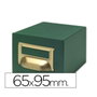 Liderpapel Fichero fichas tela verde 1000 fichas n.1 65x95 mm