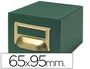 Liderpapel Fichero fichas tela verde 1000 fichas n.1 65x95 mm