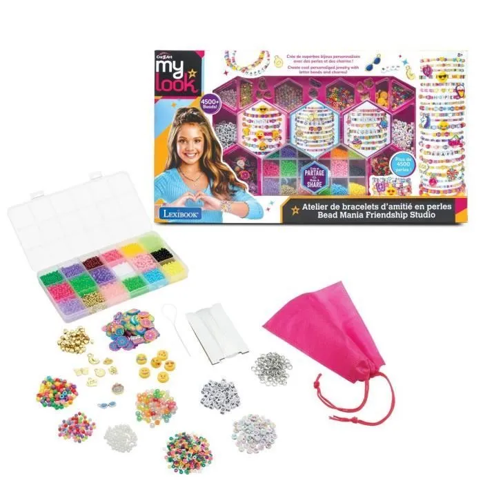 LEXIBOOK LEX3380743110745 Taller de Pulseras de la Amistad con Cuentas