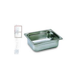 RIEBER Cubeta Gastronorm GN 1/2 150 Con Asas, Capacidad 8.4 L, Acero Inoxidable para Almacenaje y Transporte de Alimentos