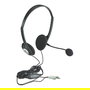 MANHATTAN Auriculares Diadema Estéreo Alámbrico Supraaural para Llamadas y Música, Frecuencia 20-20000 Hz, Cable 2 m, Negro/Plata