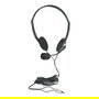 MANHATTAN Auriculares Diadema Estéreo Alámbrico Supraaural para Llamadas y Música, Frecuencia 20-20000 Hz, Cable 2 m, Negro/Plata