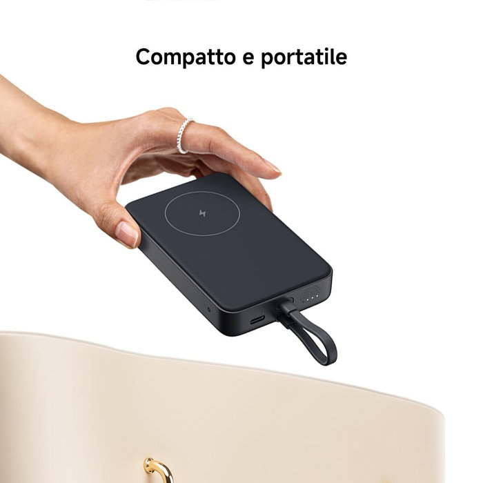 Xiaomi Magnetic Power Bank 10000 mAh 33W con cable integrado - Blanco