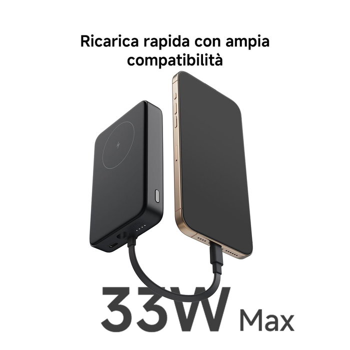 Xiaomi Magnetic Power Bank 10000 mAh 33W con cable integrado - Blanco