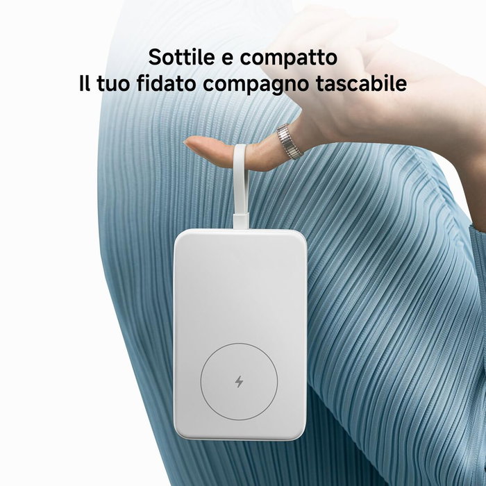 Xiaomi Magnetic Power Bank 10000 mAh 33W con cable integrado - Blanco