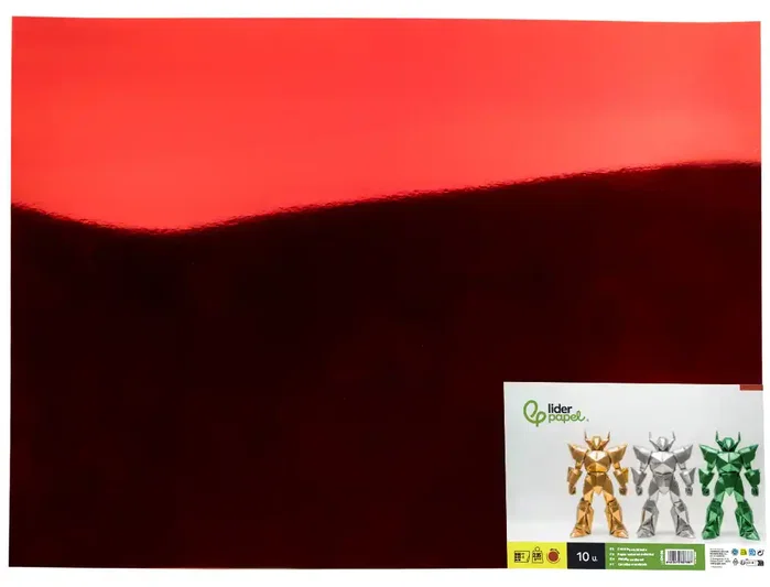 Liderpapel Cartulina Metalizada Rojo 50x65 cm 235g/m2
