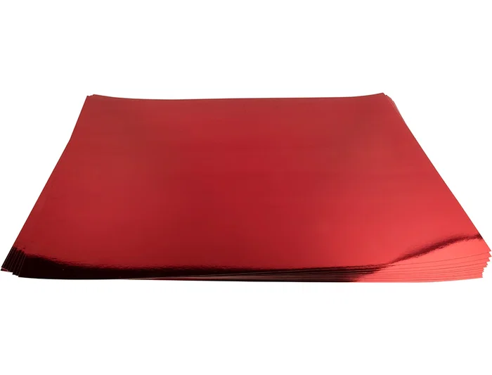 Liderpapel Cartulina 50x65 cm 235g/m2 Metalizada Rojo Manualidades Cartelería