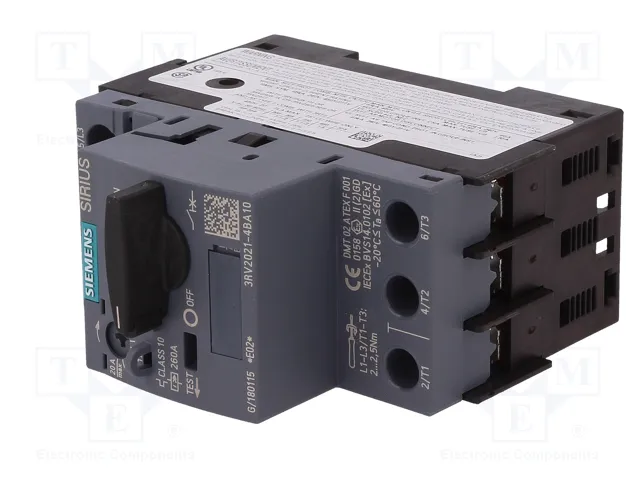 SIEMENS 3RV2 Interruptor motorizado 7,5kW 220-690VAC SIEMENS 3RV2 Interruptor motorizado 7,5kW 220-690VAC