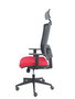 PIQUERAS Y CRESPO Silla de oficina Horna con mecanismo Sincro/Traslack, Rojo y Negro