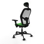 PIQUERAS Y CRESPO Silla de oficina Jorquera con mecanismo Sincro/Traslack, Verde y Blanco