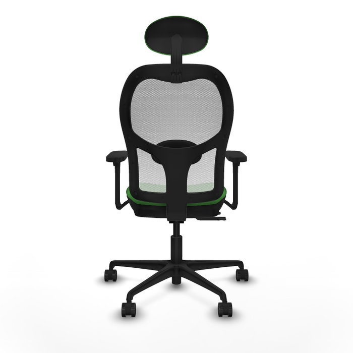 PIQUERAS Y CRESPO Silla de oficina Jorquera con mecanismo Sincro/Traslack, Verde y Blanco