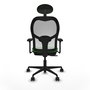 PIQUERAS Y CRESPO Silla de oficina Jorquera con mecanismo Sincro/Traslack, Verde y Blanco