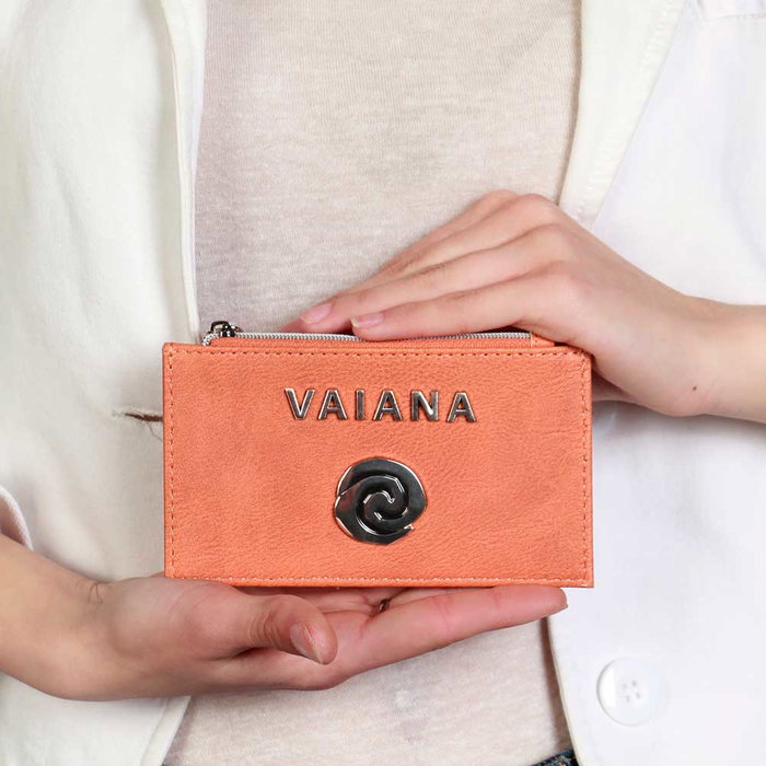 Karactermania Tarjetero Slim Vaiana Coral Rojo