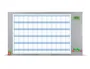 Nobo Planning magnético Performance Plus anual 72.5x118 cm - Pizarra borrado en seco con pantalla de hora y fecha
