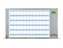 Nobo Planning magnético Performance Plus anual 72.5x118 cm - Pizarra borrado en seco con pantalla de hora y fecha
