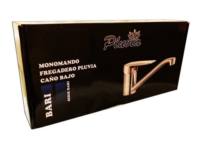 PLUVIA BARI Grifo Monomando Lux para Fregadero Caño Recto MT9011-4