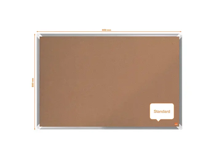 Nobo Tablero de anuncios Premium Plus Ecolabel corcho 900x600 mm marco aluminio