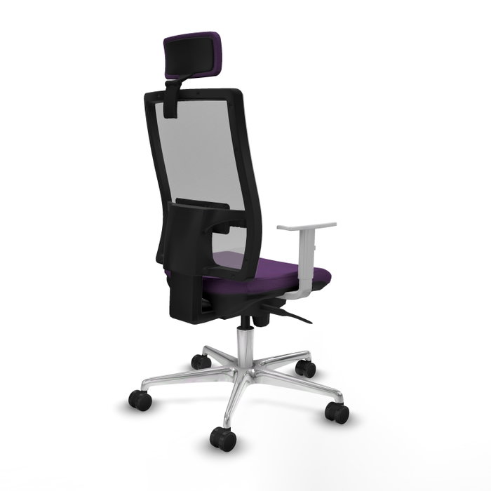 PIQUERAS Y CRESPO Silla de oficina Horna con Mecanismo Sincro, Morado y Gris