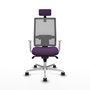 PIQUERAS Y CRESPO Silla de oficina Horna con Mecanismo Sincro, Morado y Gris