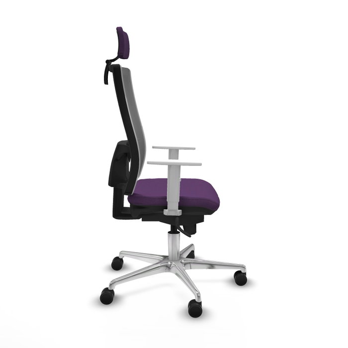 PIQUERAS Y CRESPO Silla de oficina Horna con Mecanismo Sincro, Morado y Gris