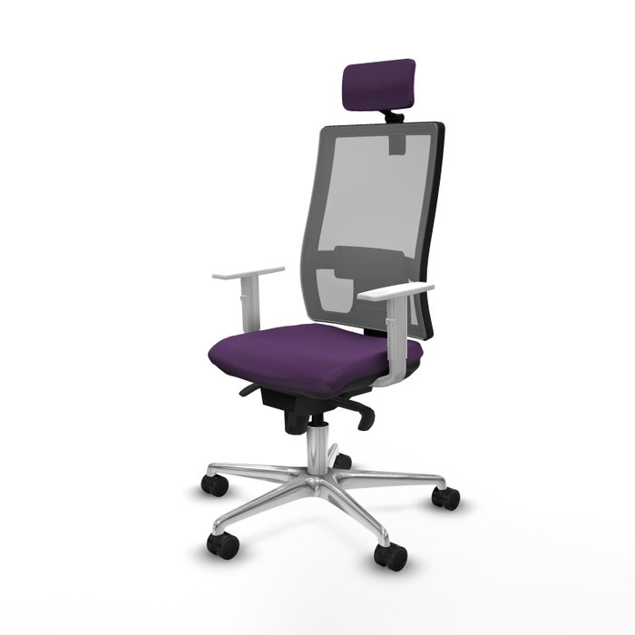 PIQUERAS Y CRESPO Silla de oficina Horna con Mecanismo Sincro, Morado y Gris