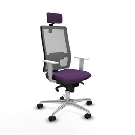 PIQUERAS Y CRESPO Silla de oficina Horna con Mecanismo Sincro, Morado y Gris