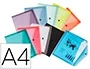 Liderpapel Carpeta Dossier con Broche, Transparente, DIN A4, Paquete de 12 Unidades, Colores Surtidos, Polipropileno 180 micras, Capacidad 50 Hojas