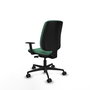 PIQUERAS Y CRESPO Silla de oficina Alares Verde esmeralda con mecanismo Sincro/Traslack y brazos 1D