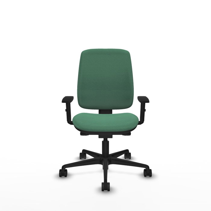 PIQUERAS Y CRESPO Silla de oficina Alares Verde esmeralda con mecanismo Sincro/Traslack y brazos 1D PIQUERAS Y CRESPO Silla de oficina Alares Verde esmeralda con mecanismo Sincro/Traslack y brazos 1D