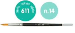 MILAN Pack de 3 Pinceles Sintéticos Redondos Nº 14 Serie 611 Mango Corto