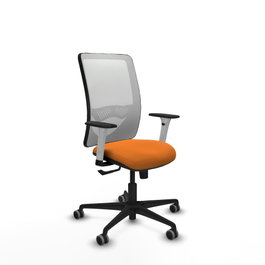 PIQUERAS Y CRESPO Silla de oficina Zulema Naranja y Blanco