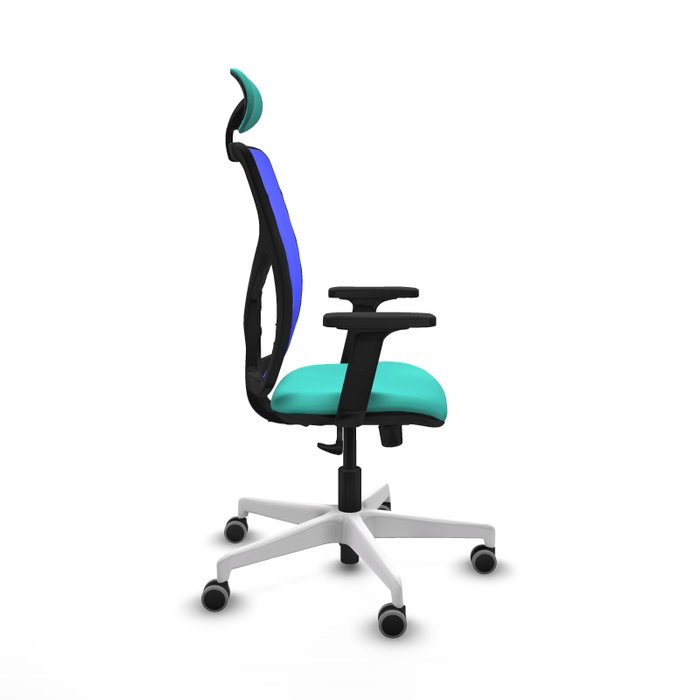 PIQUERAS Y CRESPO Silla de oficina Motilla Sincro Turquesa y Azul