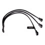 Alphacool Y-Splitter 4-Pin a 3x 4-Pin PWM 30cm - negro