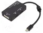 DeLOCK Adaptador mini DisplayPort a DisplayPort/HDMI/DVI Negro 0,16 m