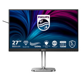 Philips 27B2U4601 Monitor de 27" (68,5 cm) QHD (2560x1440) 120 Hz IPS, Adaptive Sync, USB-C 100W, HDMI 2.0, DisplayPort, Negro (Gris)