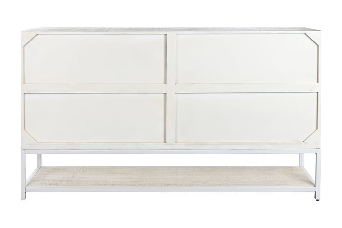DKD Home Decor Buffet de Mango y Metal Blanco Decapé DKD Home Decor Buffet de Mango y Metal Blanco Decapé